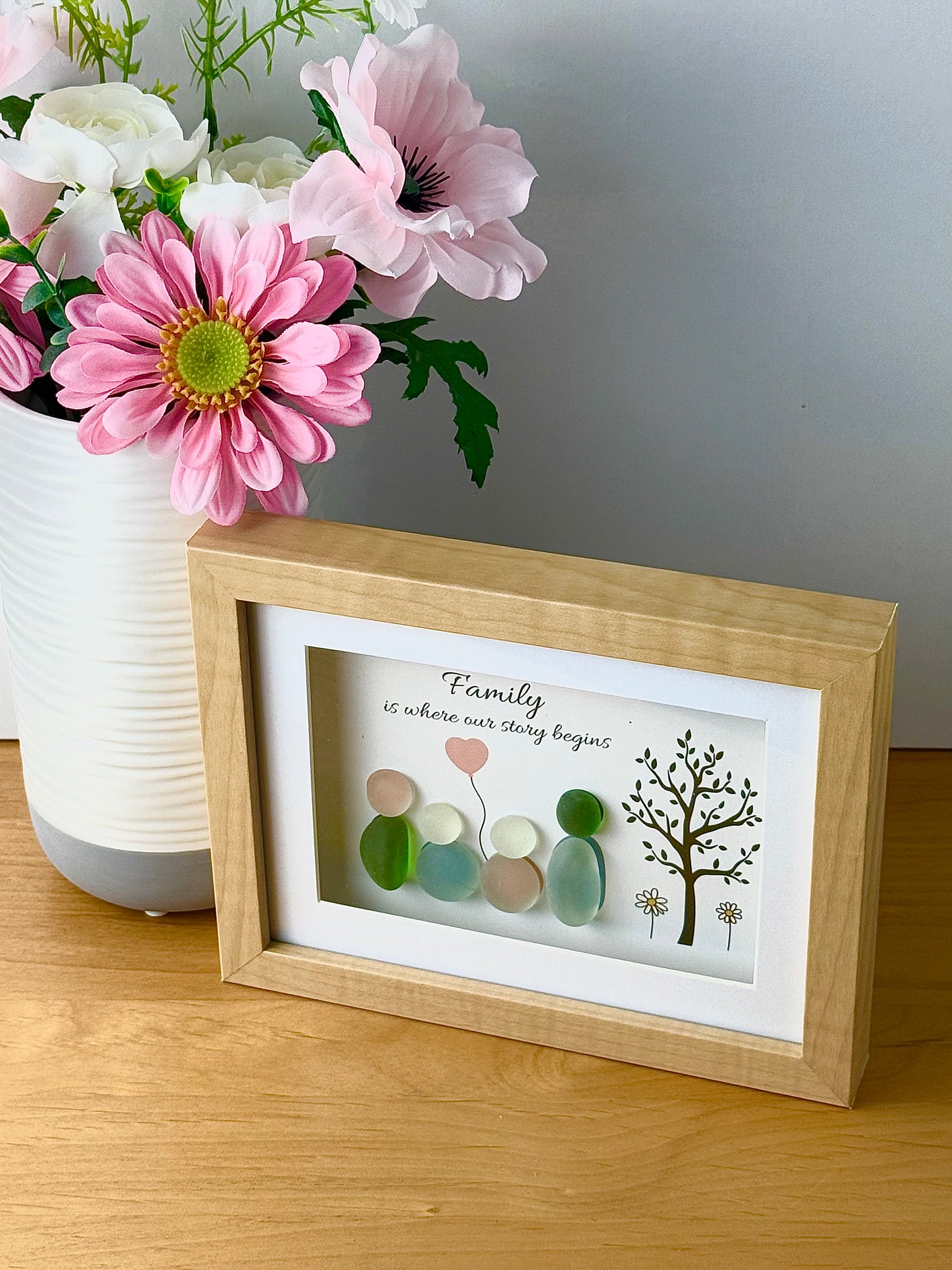 Pebble Frame - Family is where our story begins