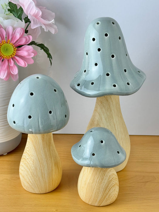 Mushroom Glow Lamp - Grey