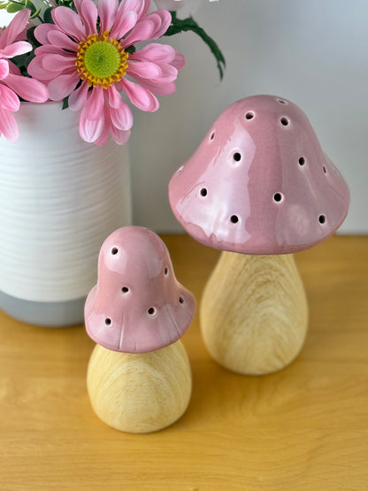 Mushroom Glow Lamp - Pink