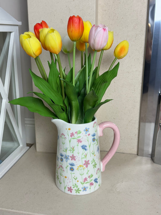 Floral Print Flower Jug