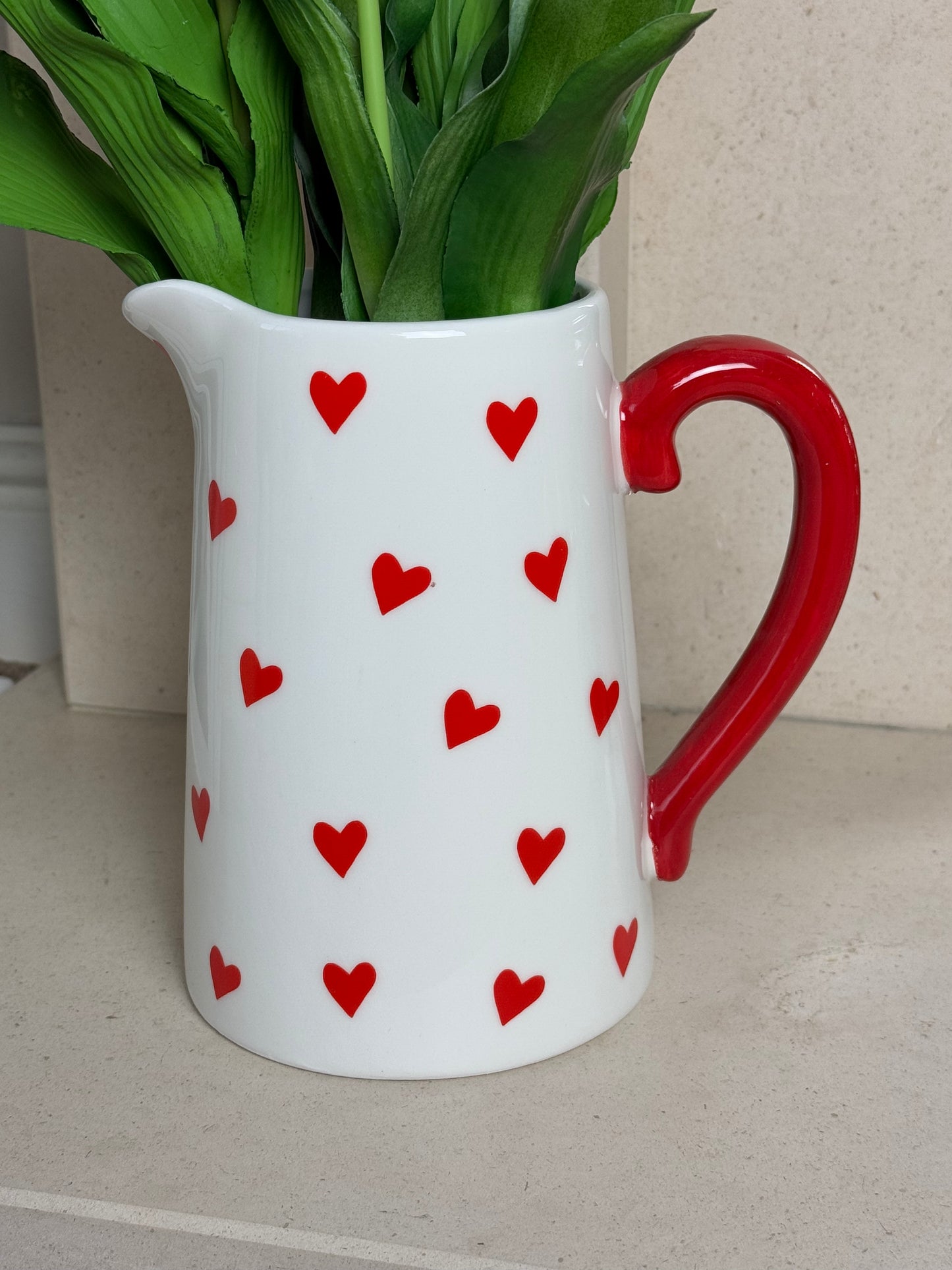 Heart print Flower Jug