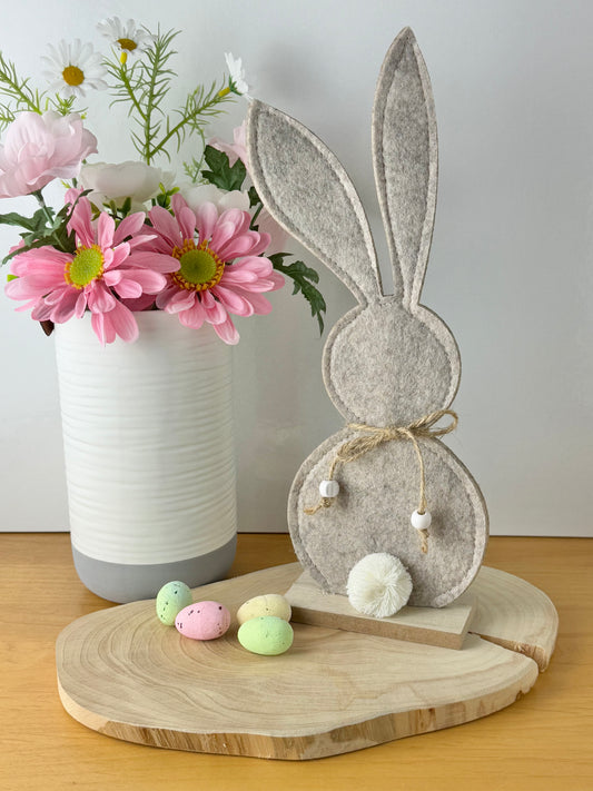 Felt Bunny - small with pom pom tail