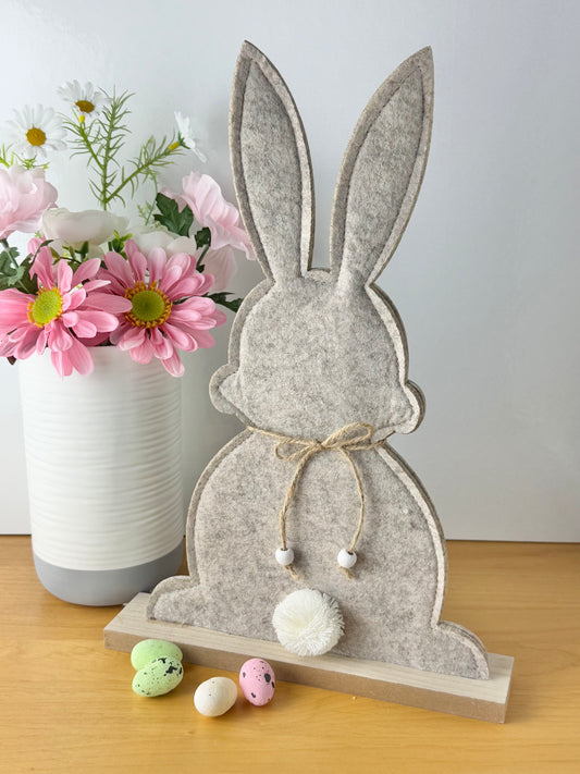 Felt Bunny - large with pom pom tail