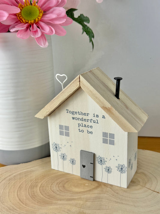 Wooden house block - Together is a wonderful place to be