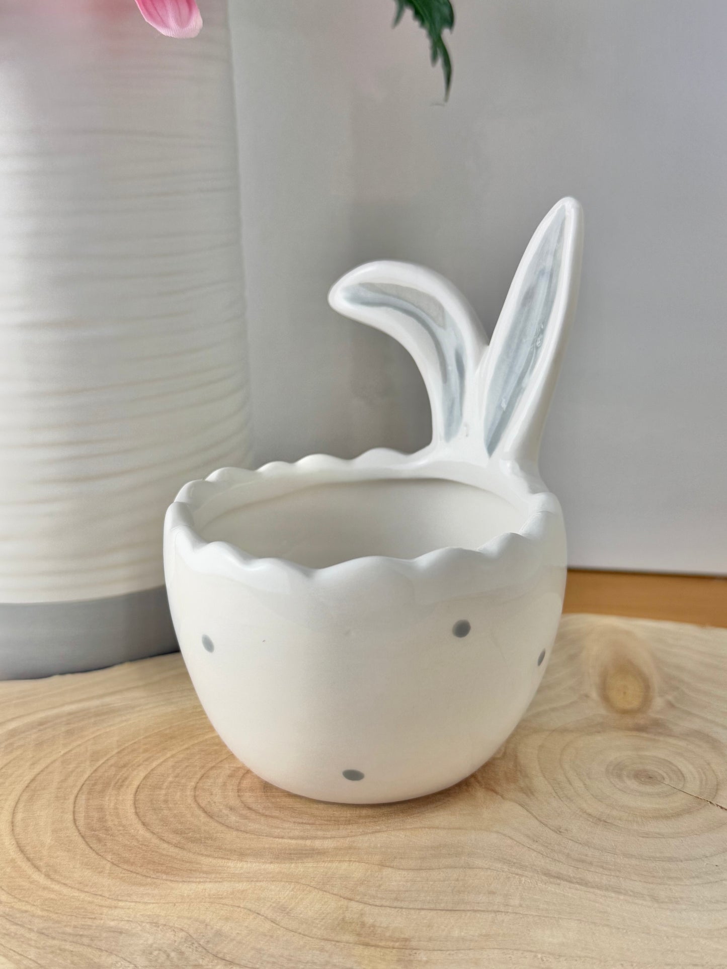 Ceramic Bunny ears Egg Cup