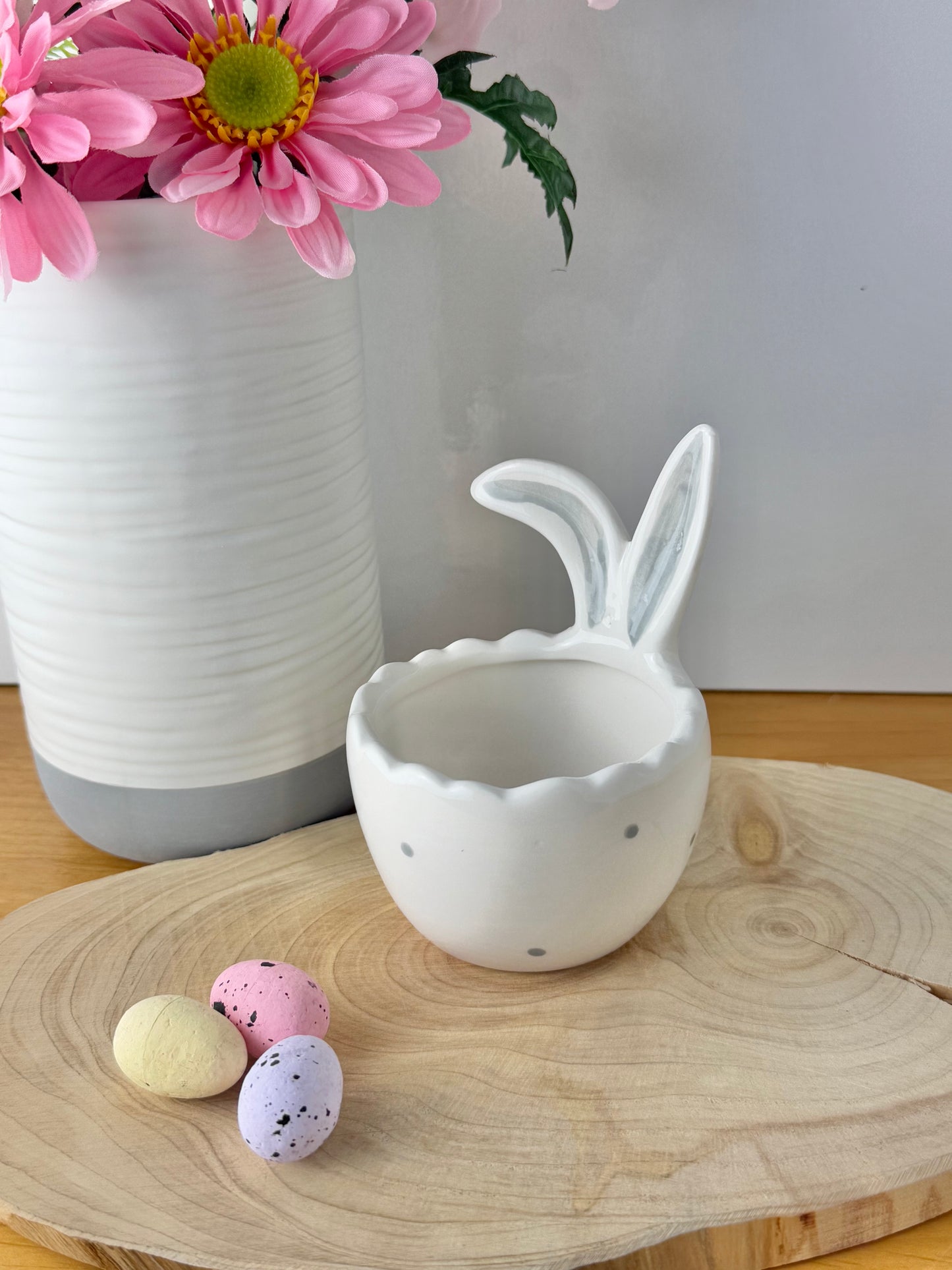 Ceramic Bunny ears Egg Cup