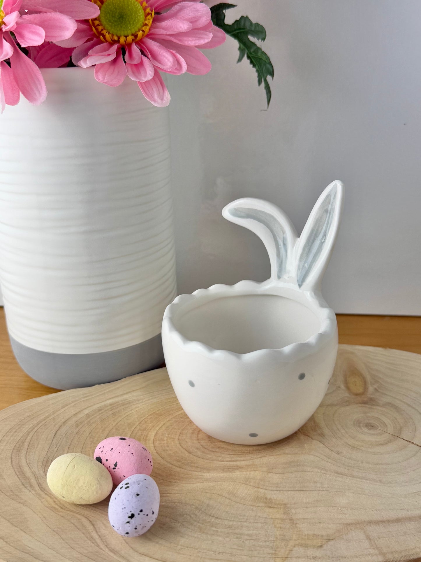 Ceramic Bunny ears Egg Cup