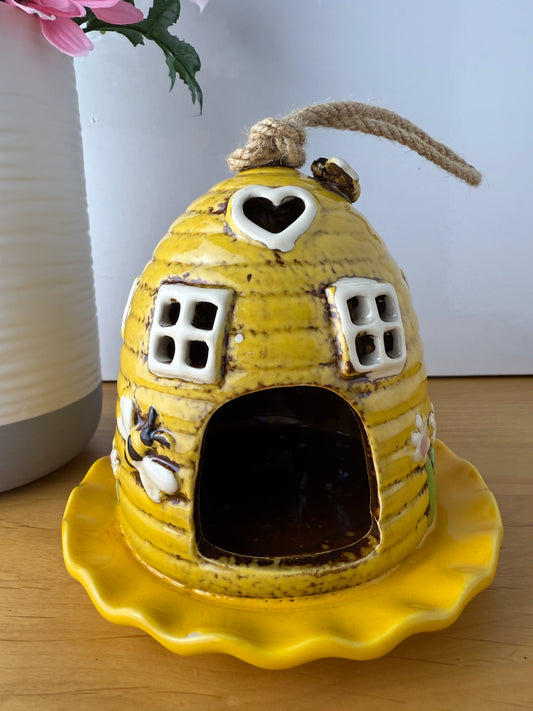 Beehive Yellow Bird Feeder