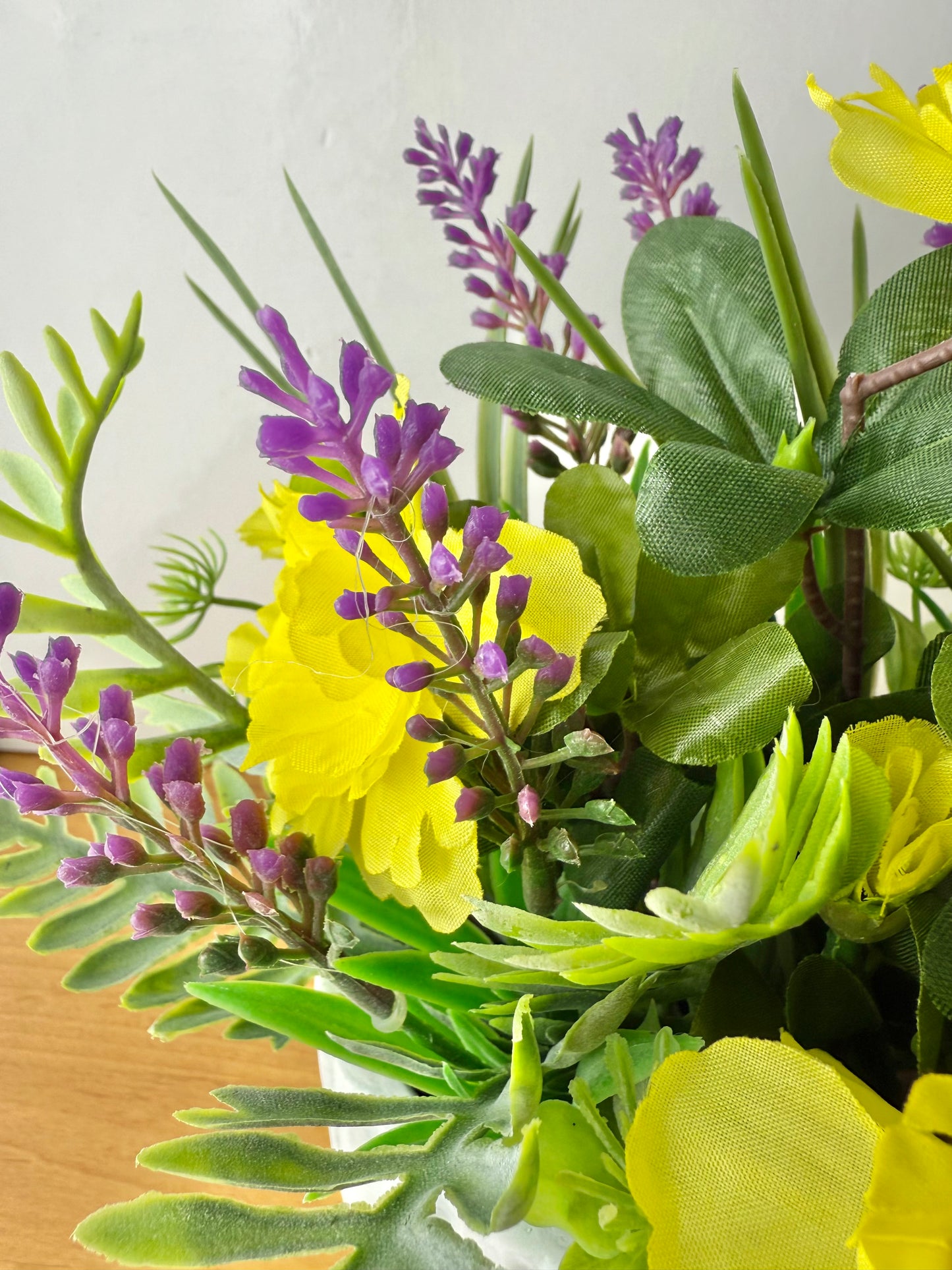 Yellow Forever Flower & foiliage display within plant pot