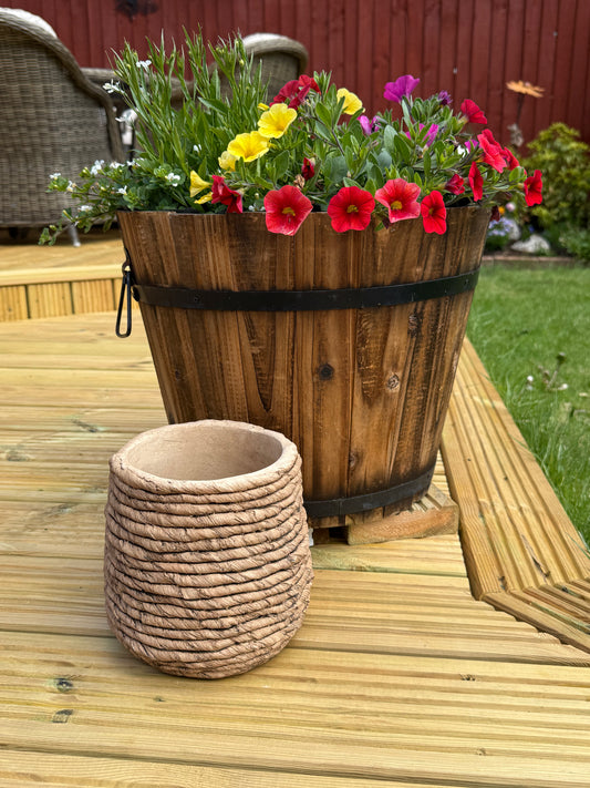 Stone Weave effect Plant Pot