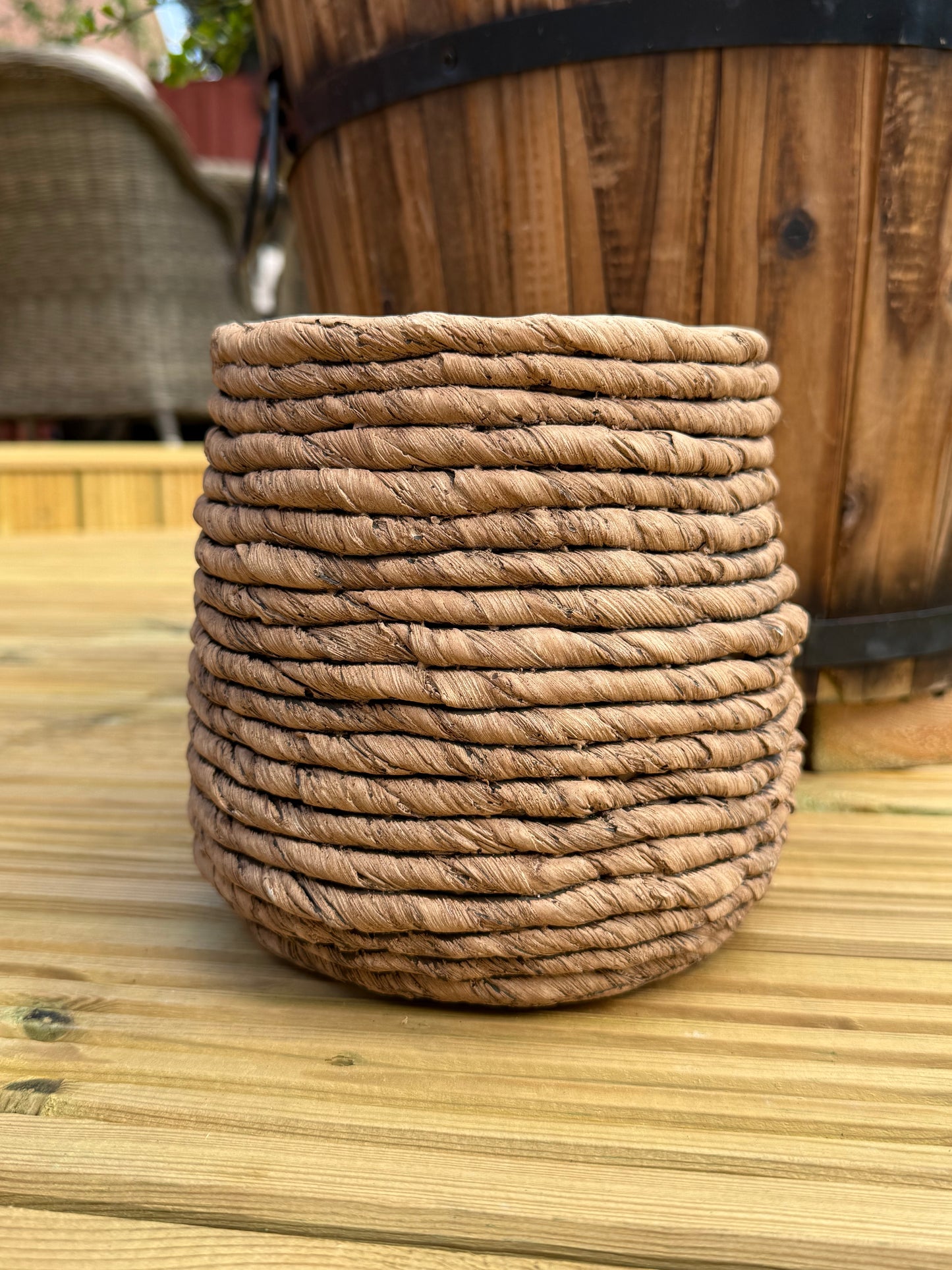 Stone Weave effect Plant Pot