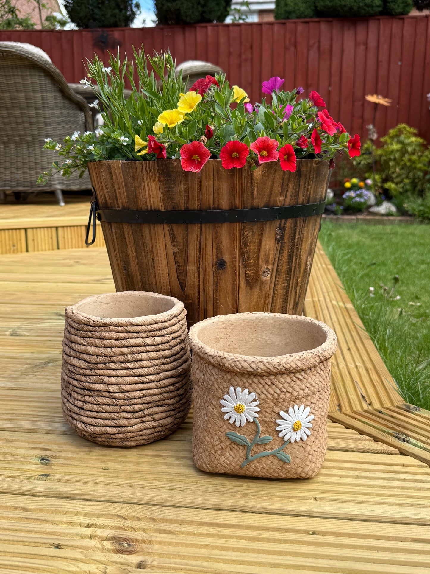 Stone Weave effect Plant Pot