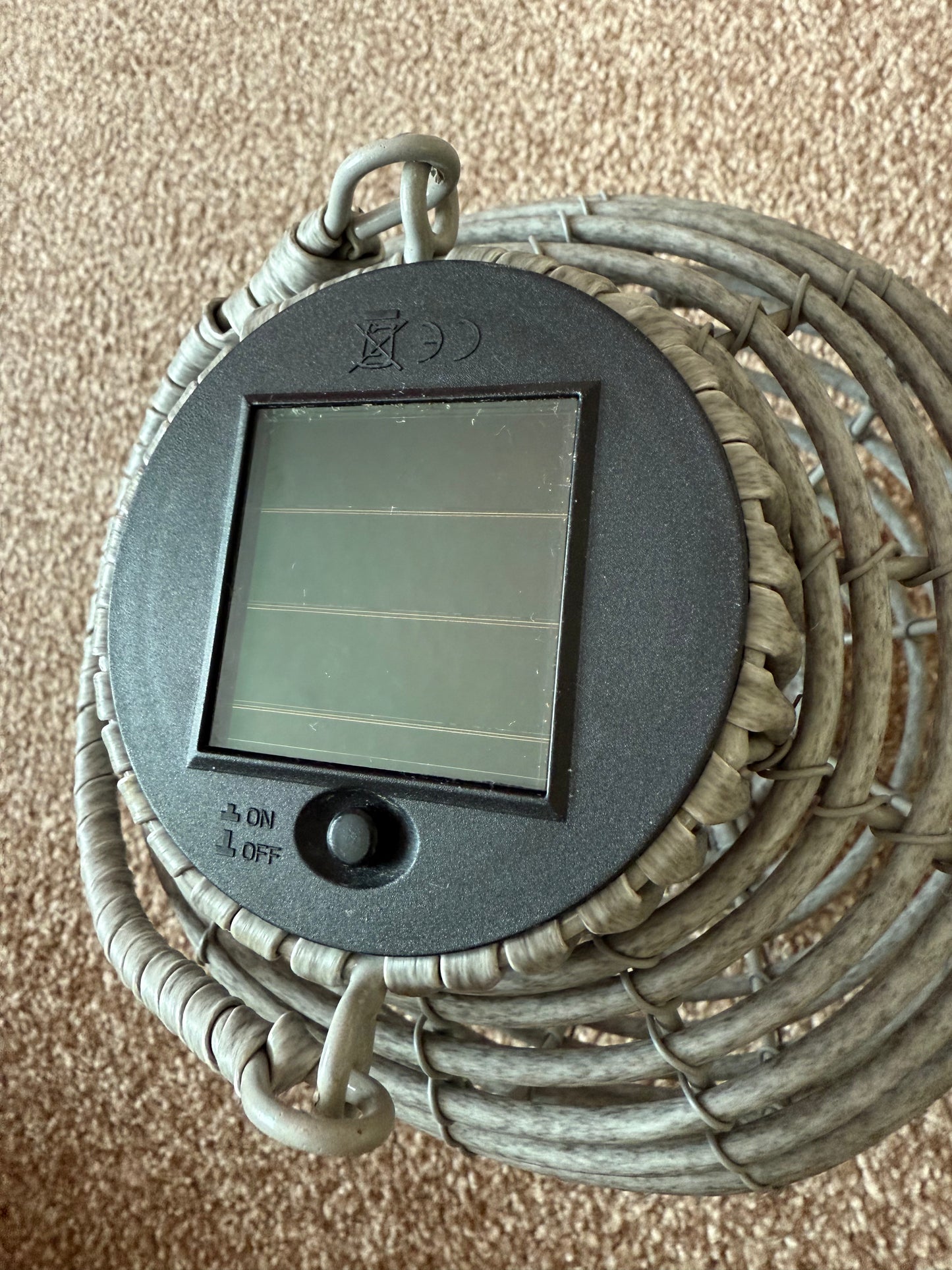 Solar LED Lantern Grey Large