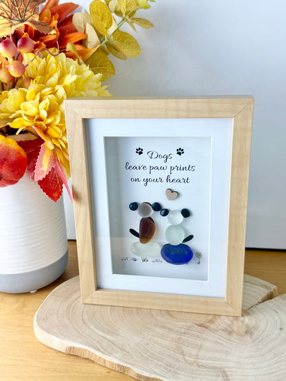 Pebble Frame - Dogs leave paw prints on your heart