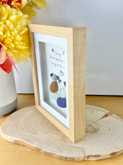 Pebble Frame - Dogs leave paw prints on your heart