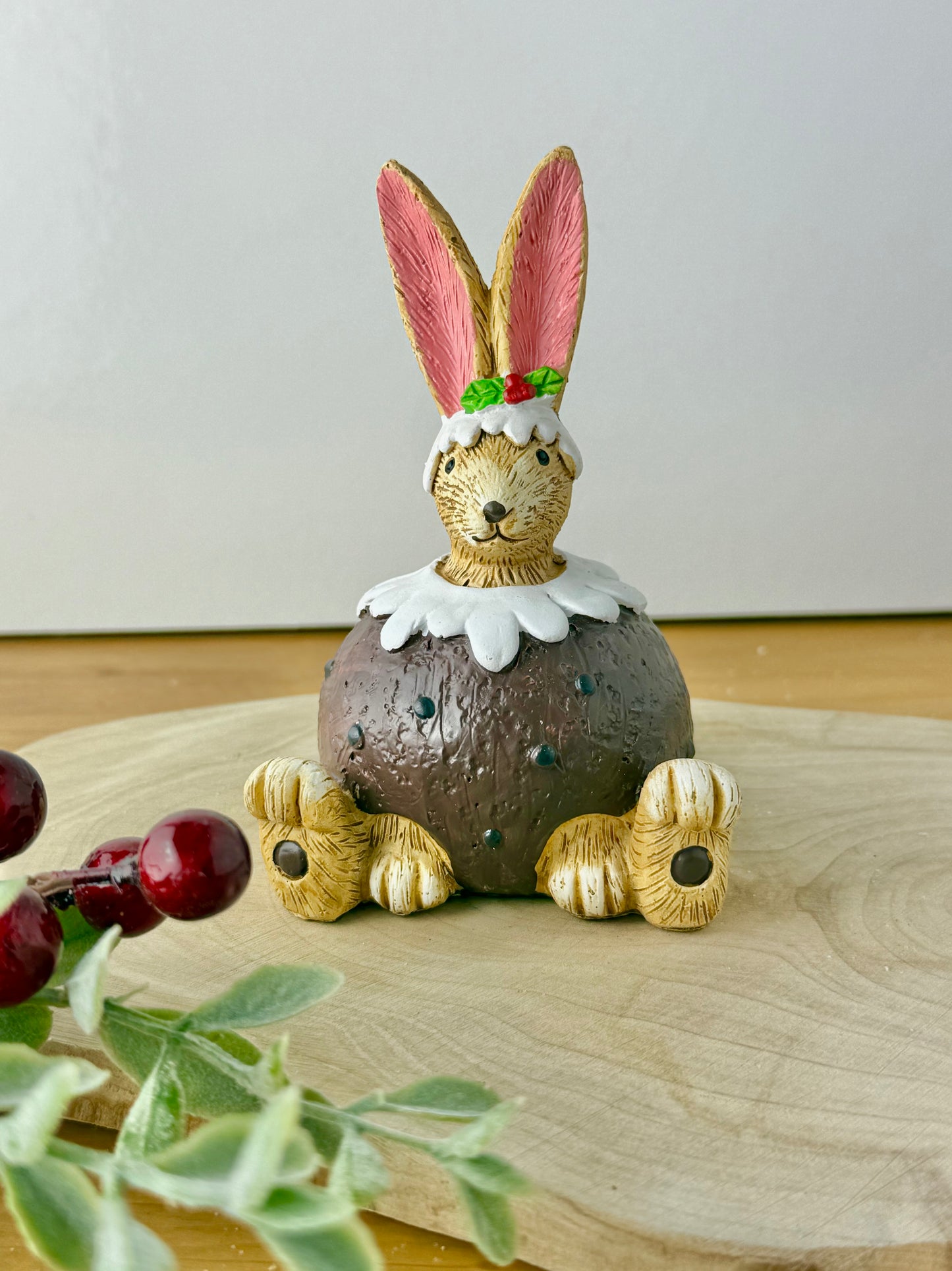 Jasper Rabbit wearing Christmas Pudding Costume