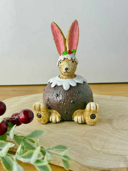 Jasper Rabbit wearing Christmas Pudding Costume