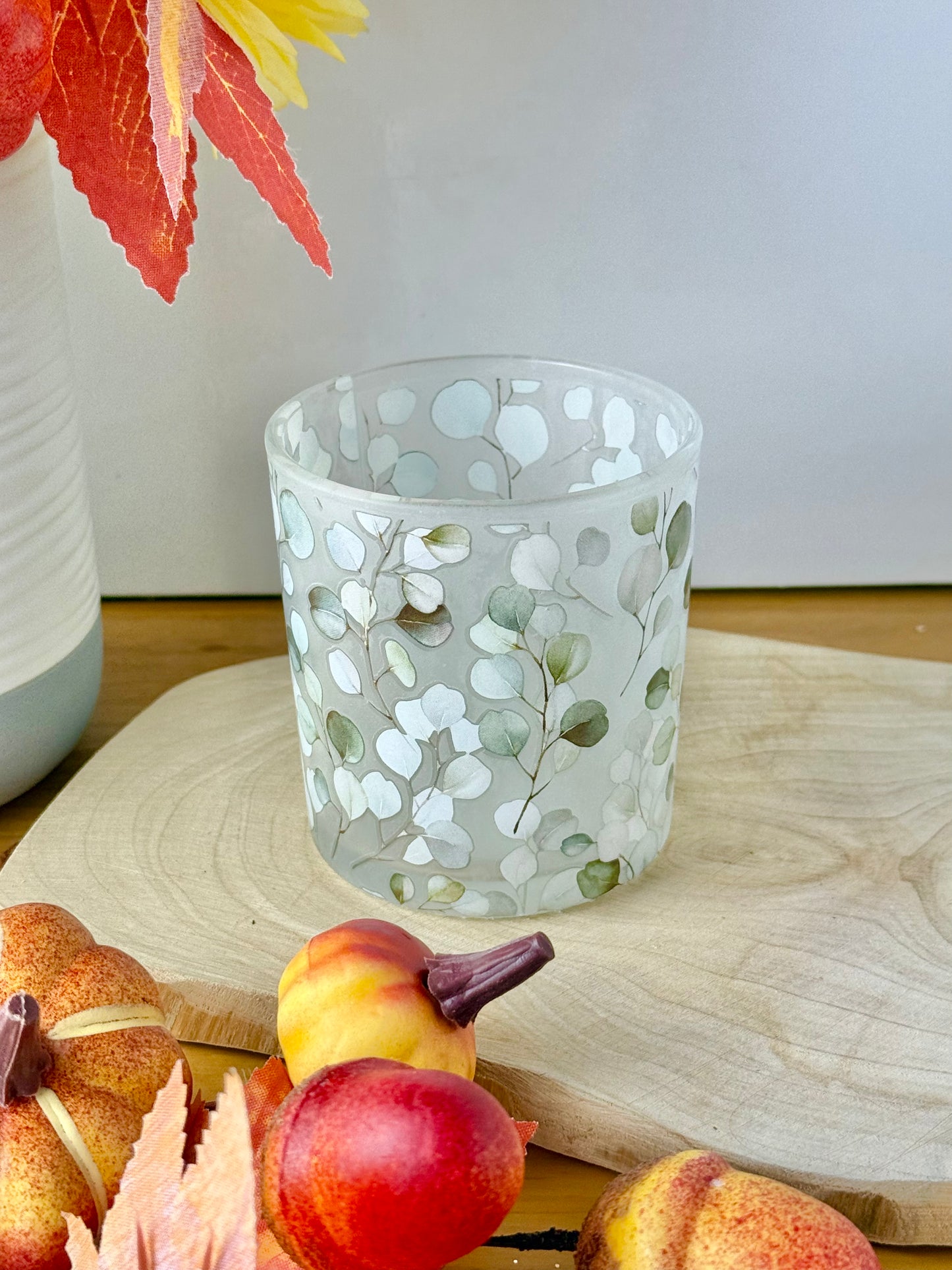 Eucalyptus Glass Tea-light holder