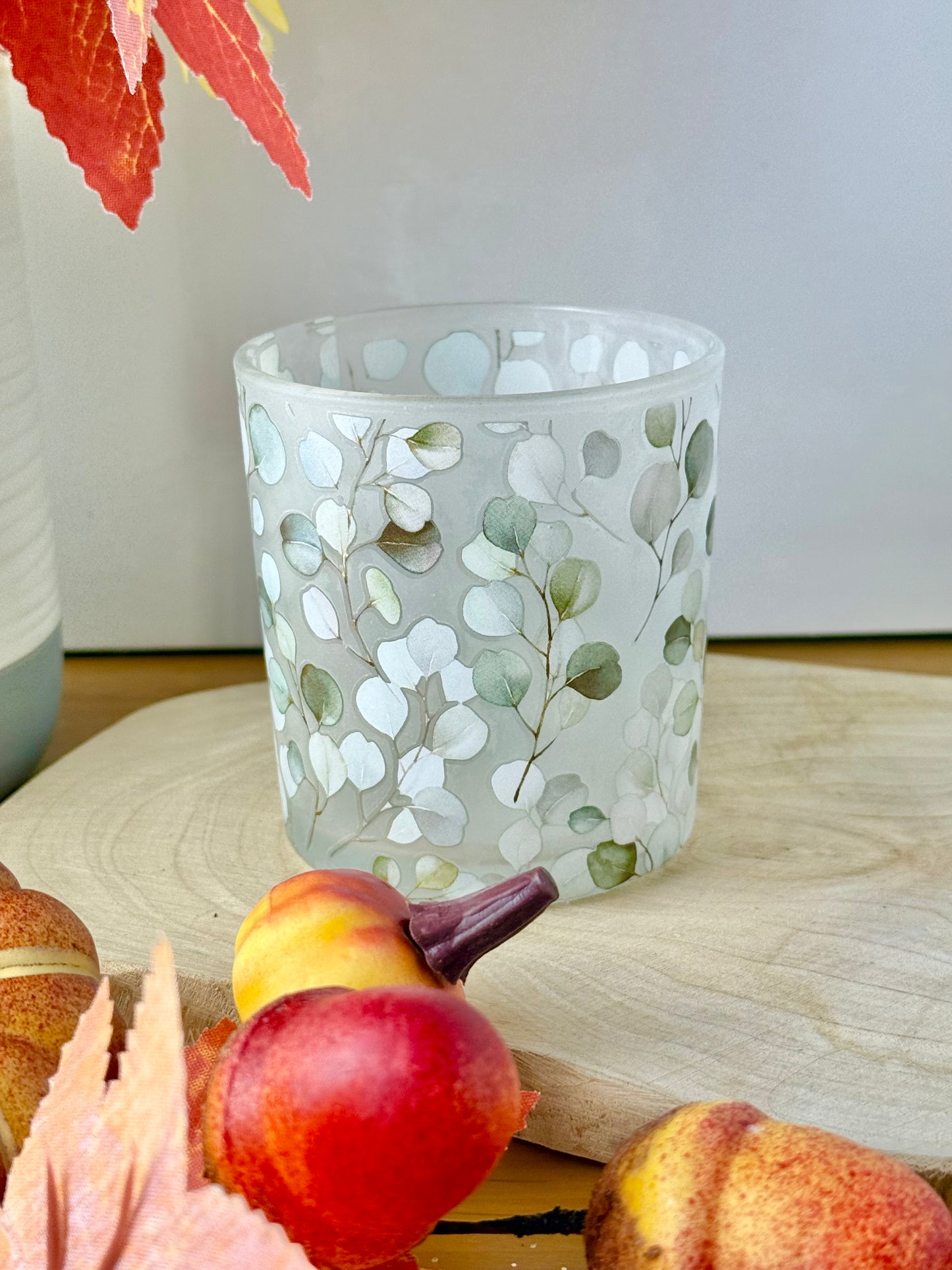 Eucalyptus Glass Tea-light holder