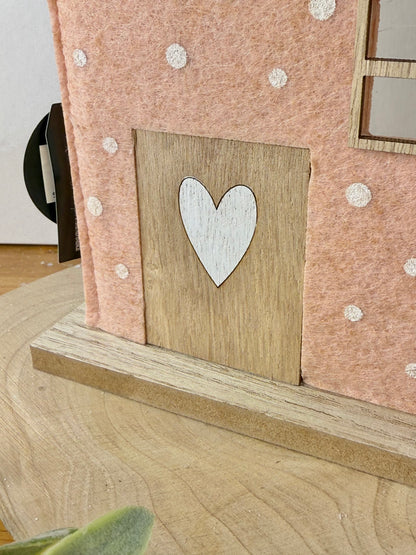 Felt Happy Home Pink House