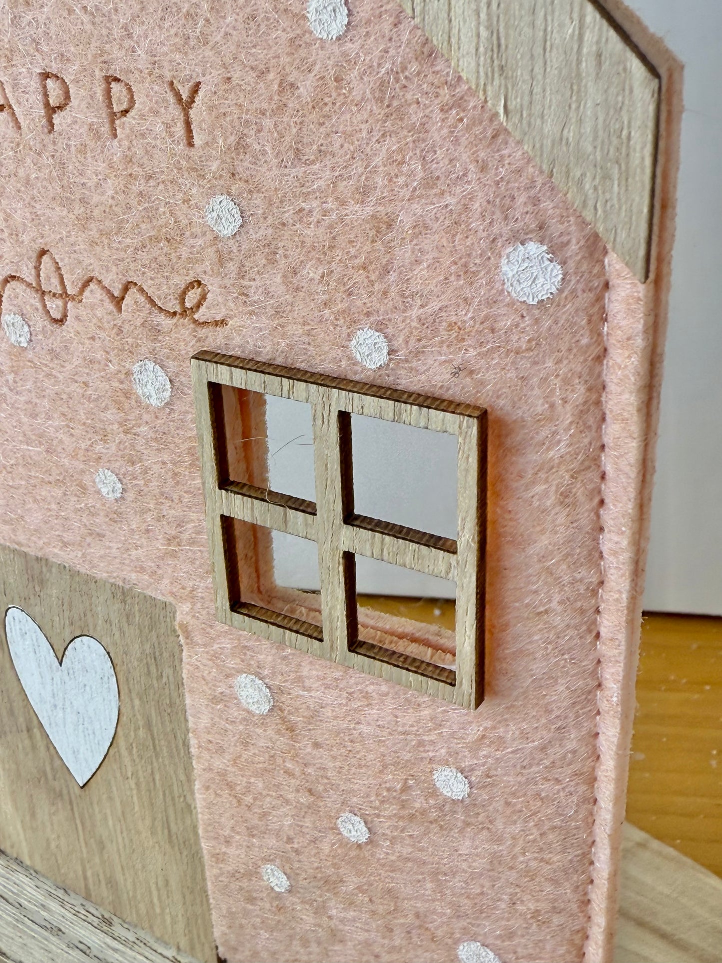 Felt Happy Home Pink House