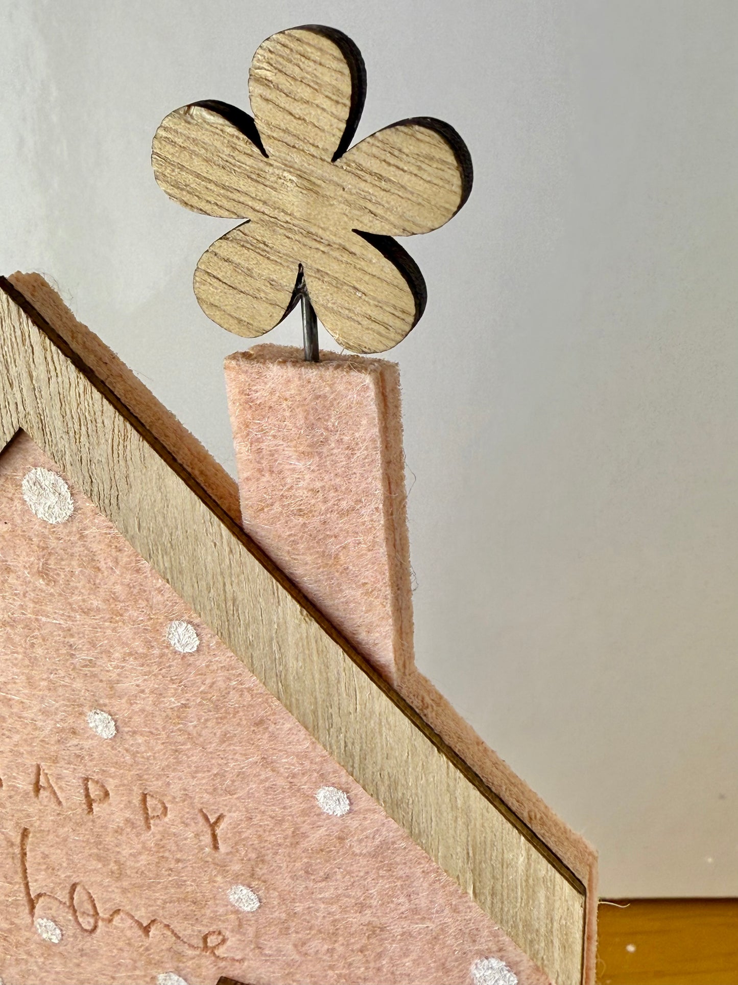 Felt Happy Home Pink House