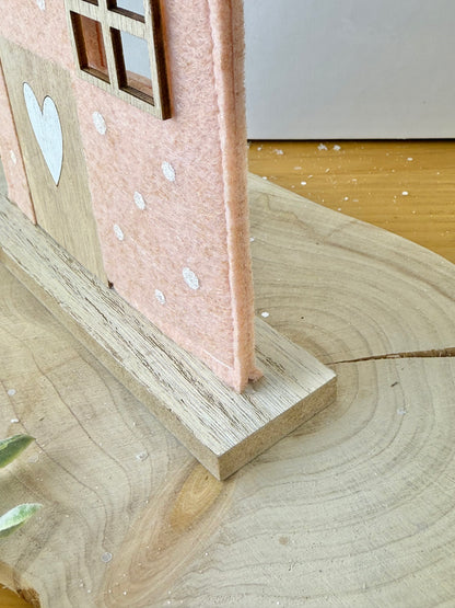Felt Happy Home Pink House