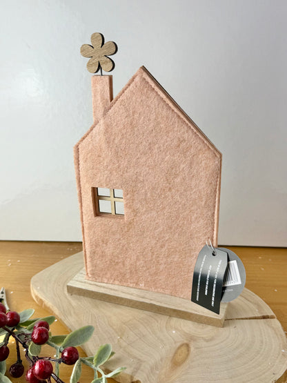 Felt Happy Home Pink House