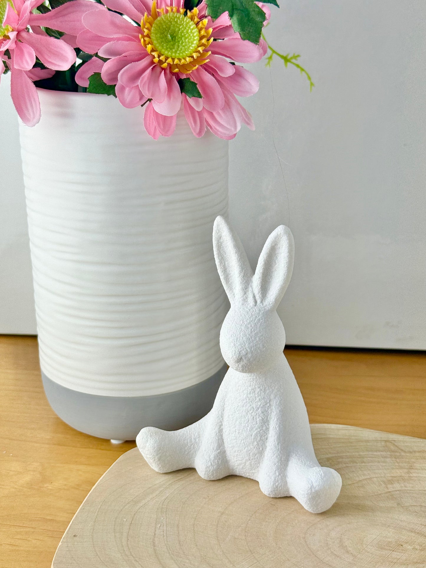 White Sitting Bunny