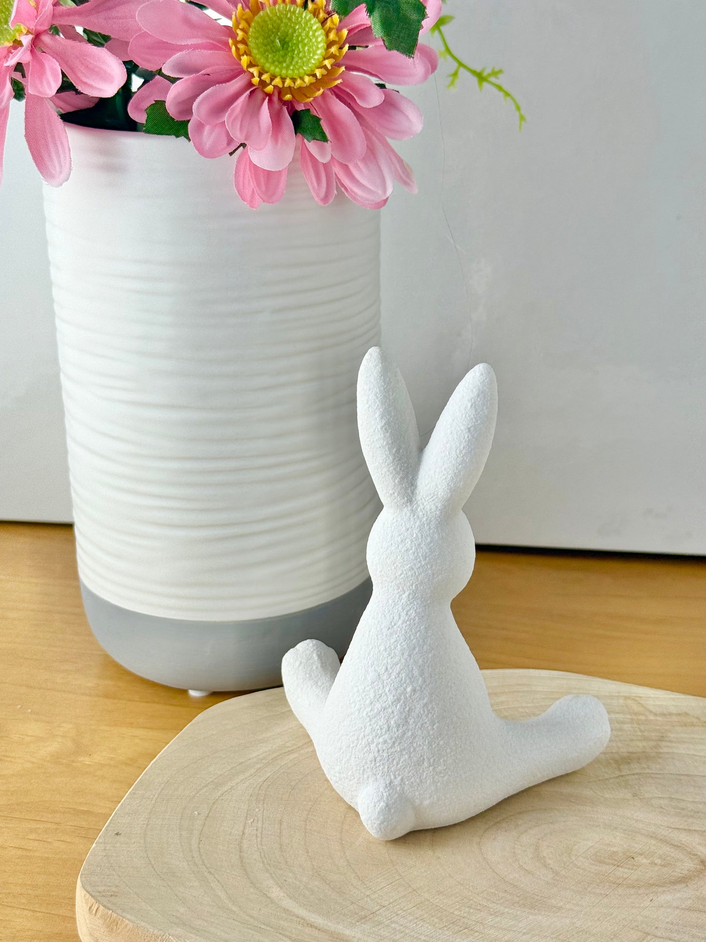 White Sitting Bunny