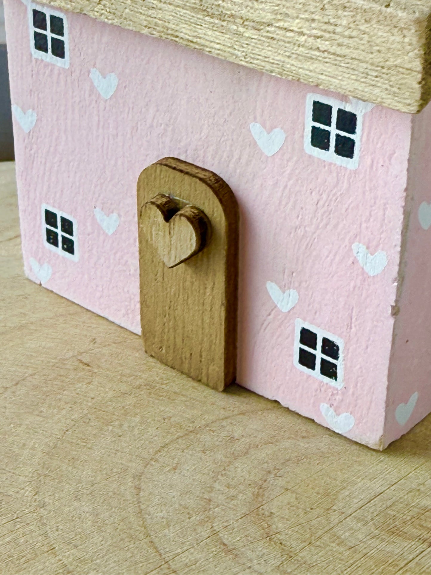 Pink Home Sweet Home Wooden House
