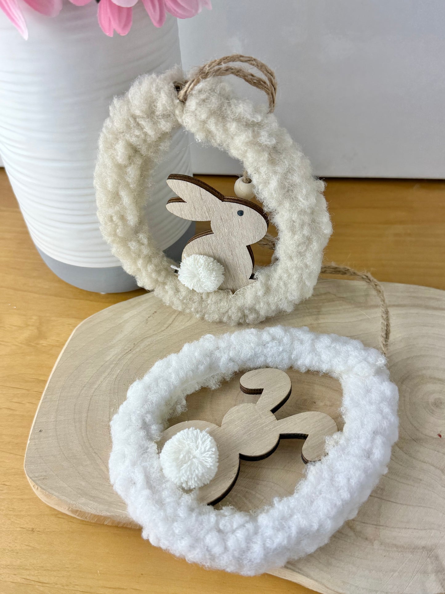 Sherpa Hanging Bunny Eggs - pair