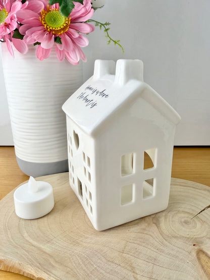 White ceramic T-light holder