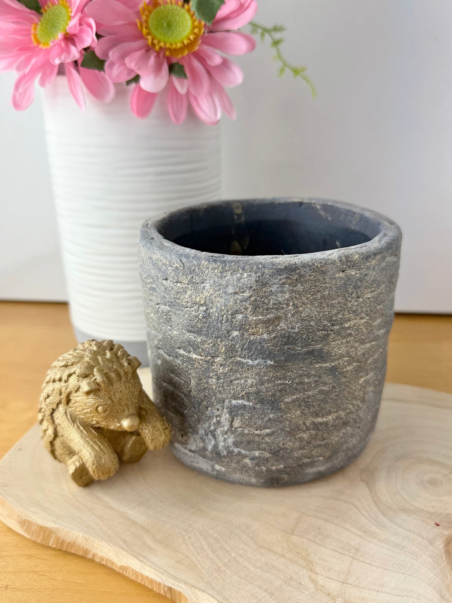 Plant Pot with Hedgehog pot hanger