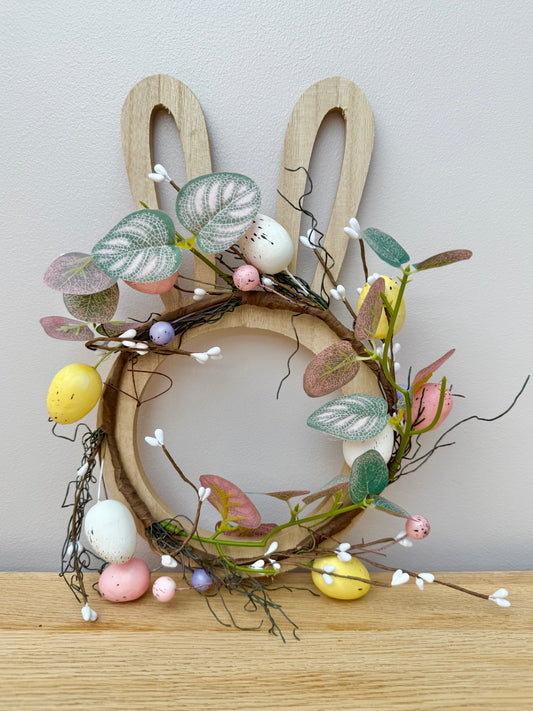 Pastel Egg Easter Rabbit Wreath