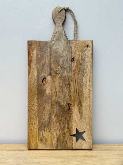 Wooden Chopping Board with Star Cut out