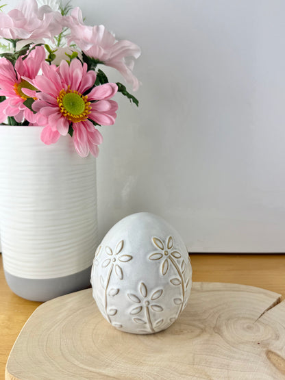 Ceramic Daisy flower egg