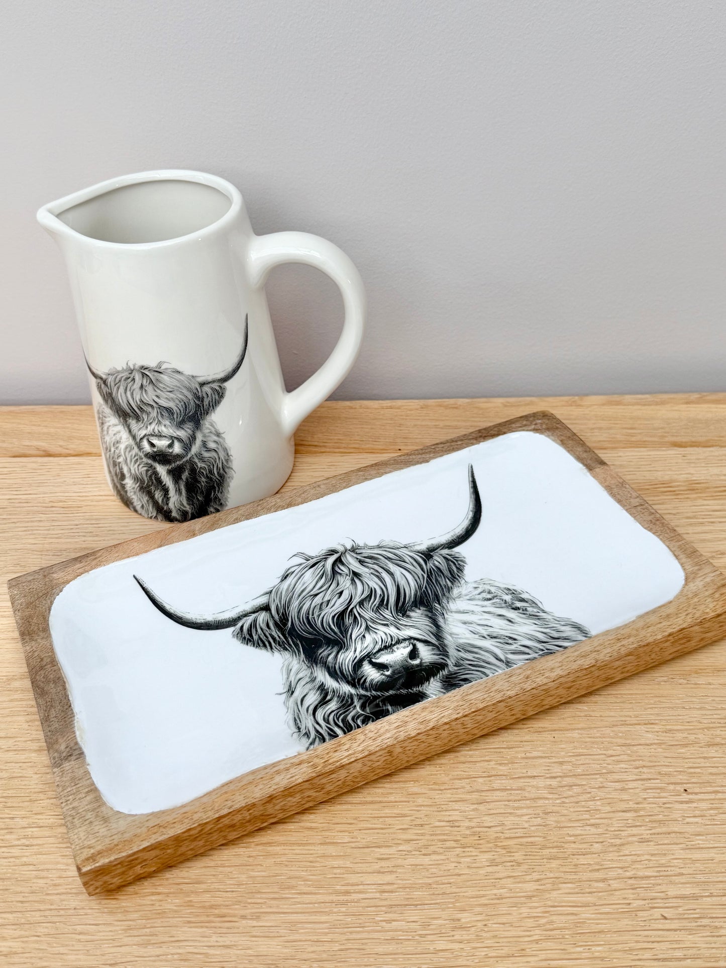 Highland Cow Enamel Tray