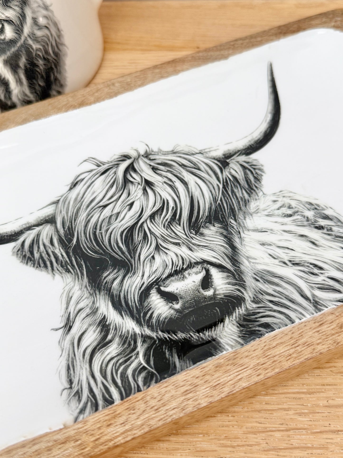 Highland Cow Enamel Tray