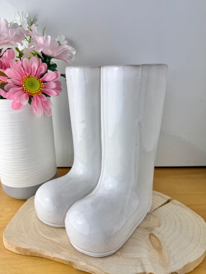 Porcelain Boot Plant Pot