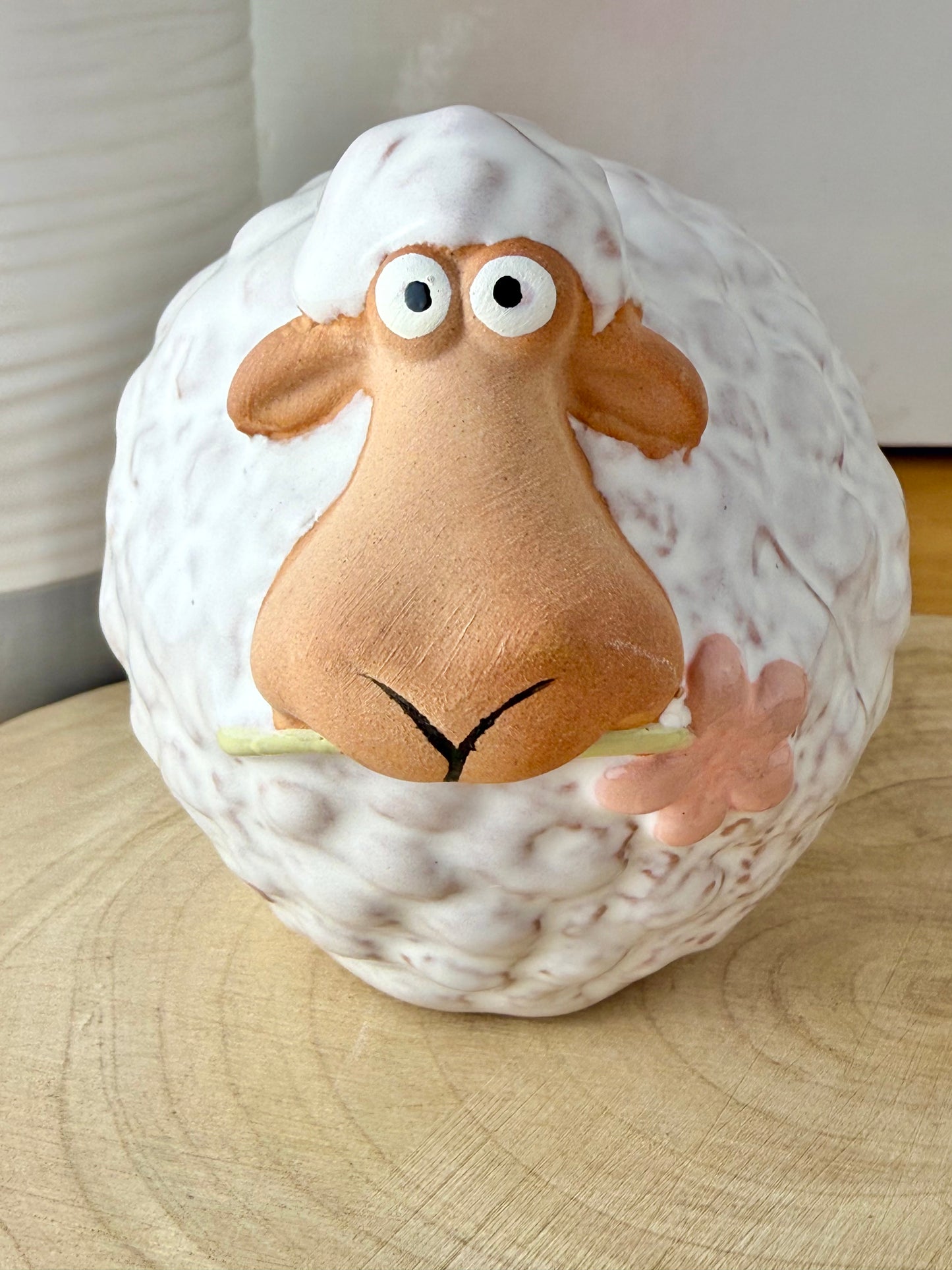 Wooly White Sheep with flower - 2 sizes