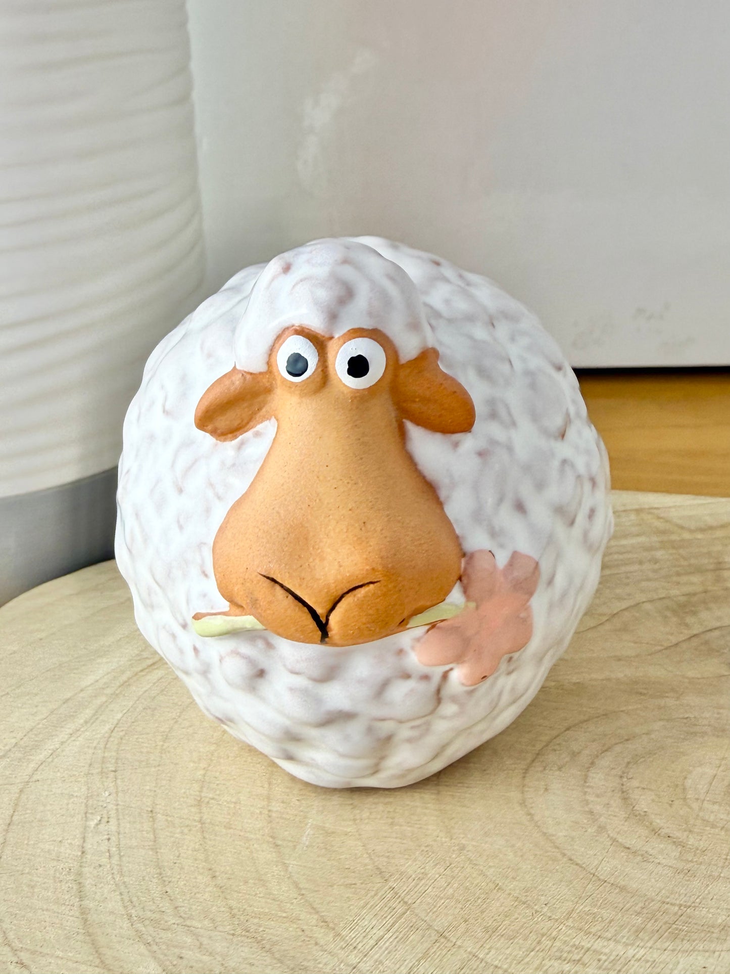 Wooly White Sheep with flower - 2 sizes