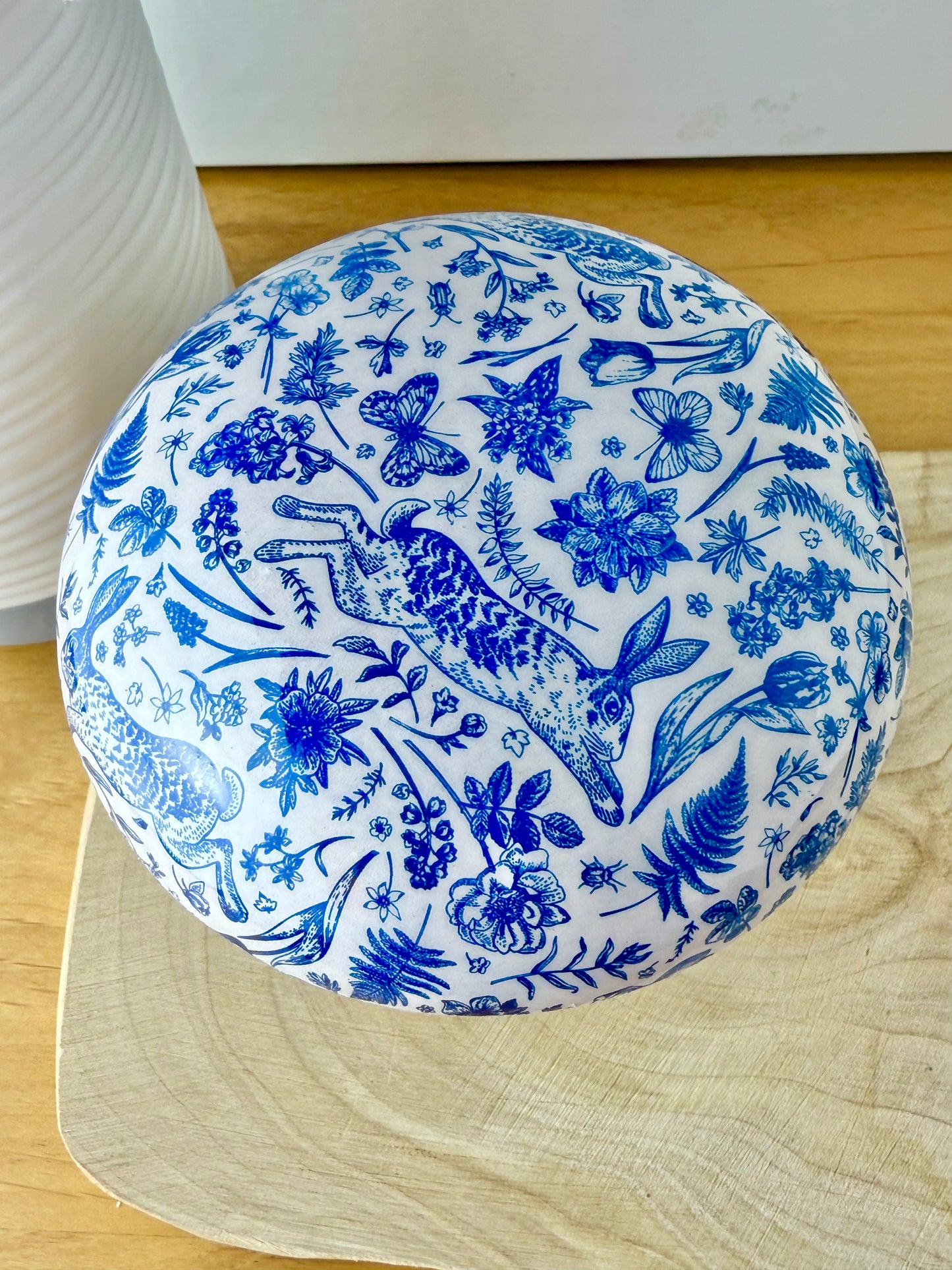 Wooden Mushroom - Blue Hare - 2 sizes