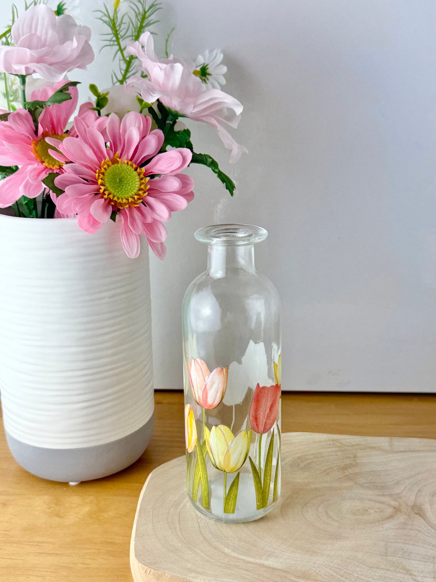Tulips decorative Glass bottles - 2 sizes