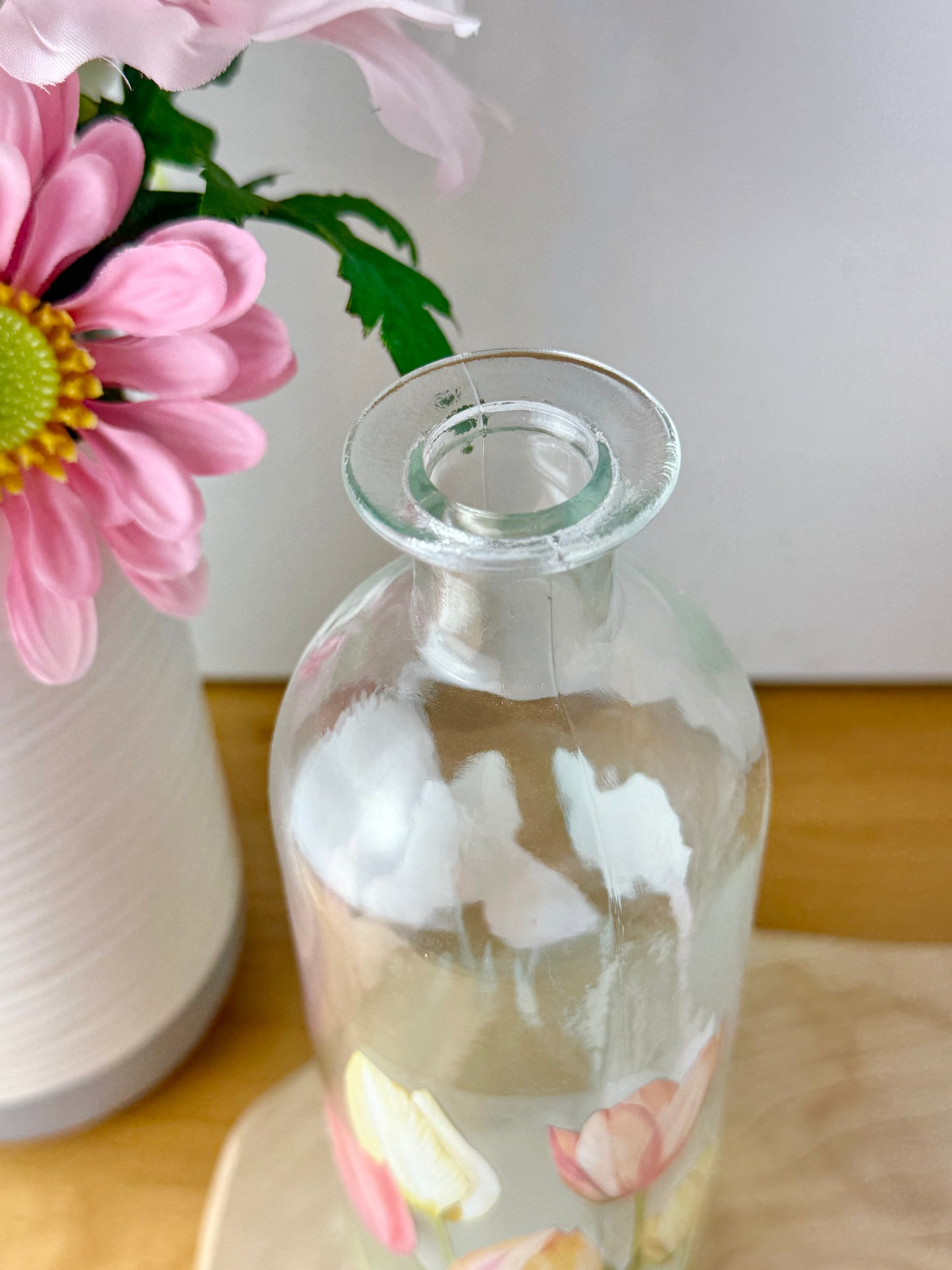 Tulips decorative Glass bottles - 2 sizes