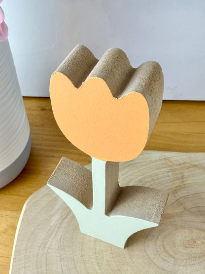 Wooden Tulips in 3 pastel colours - set of 3