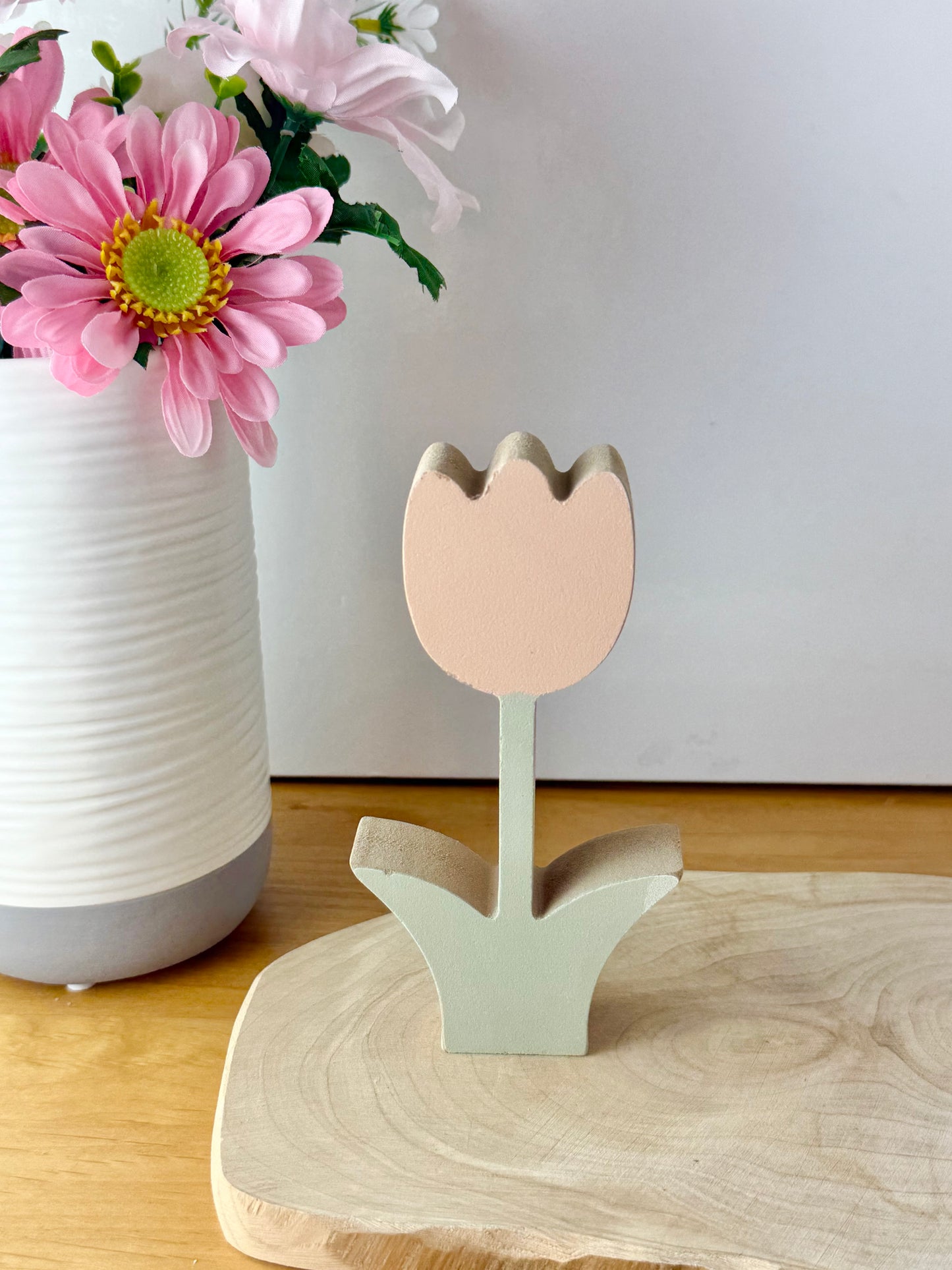 Wooden Tulips in 3 pastel colours - set of 3