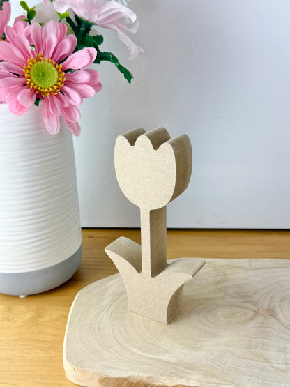 Wooden Tulips in 3 pastel colours - set of 3