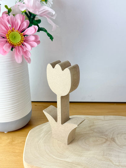 Wooden Tulips in 3 pastel colours - set of 3