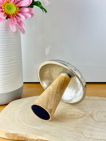 Metal & Mango Wood Mushrooms - 2 sizes